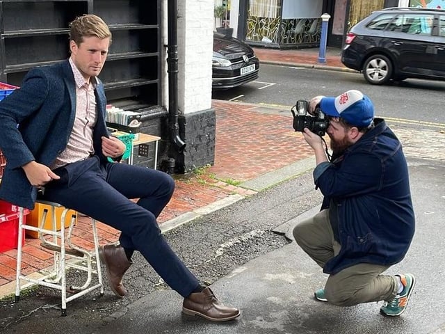Photoshoot in Eastbourne town centre