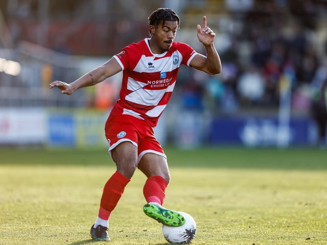 Action from Eastbourne Borough's 2-2 draw at Torquay United in National League South