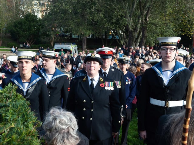 Hastings Remembrance service in Alexandra Park. Photo by Frank Copper