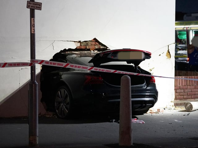 In Pictures: Car crashes into wall of house in Eastbourne