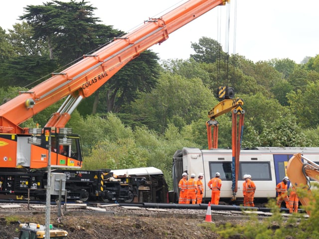 Lewes train recovery on Thursday, August 20