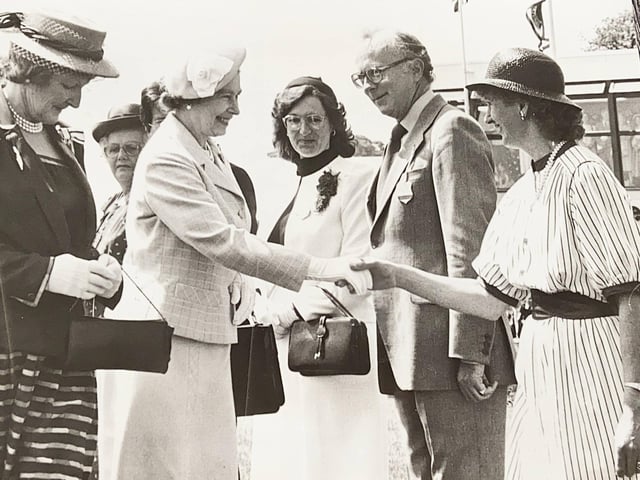 Her Majesty at the South of England Show in Ardingly in 1984