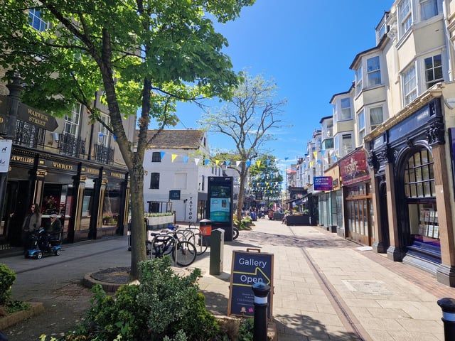 Warwick Street as it is today, with some of the original buildings