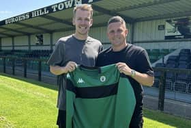Kieran Rowe at Burgess Hill with Dean Cox | Picture: BHTFC