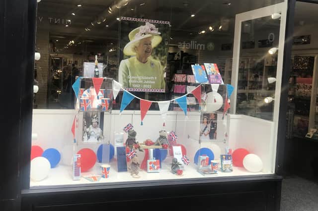Shops in Horsham are honouring the Queen with some right royal window displays