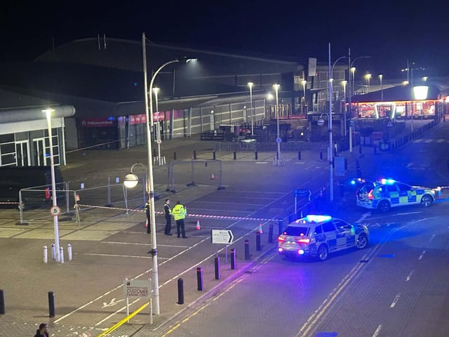 Police at the scene of the incident. Picture: Eddie Mitchell
