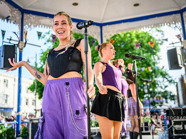Crowds rammed Horsham town centre to hear a plethora of K-pop hits on Friday.