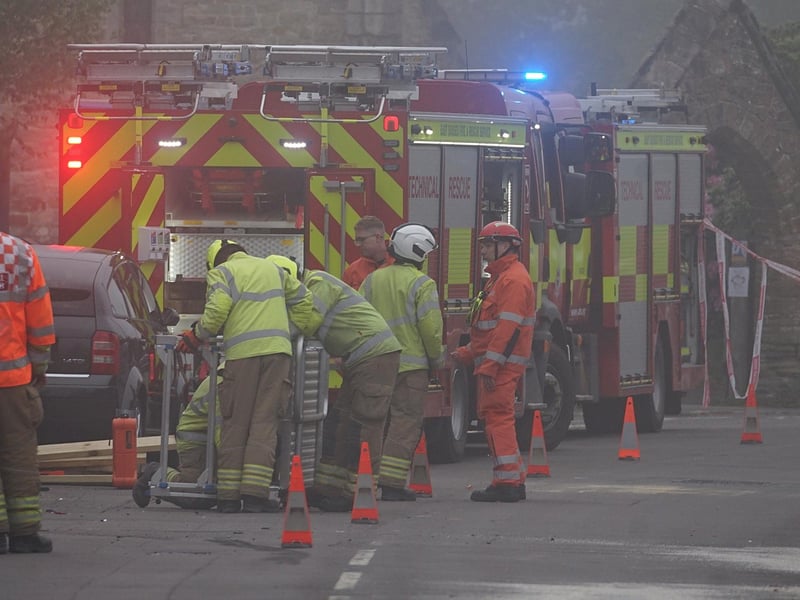 Emergency services at the scene of the collision. Picture: Sussex News and Pictures