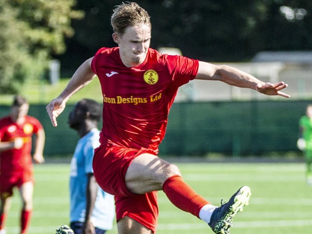 Newhaven FC take on Spelthorne Sports in the FA Cup