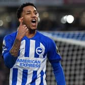 Brighton's Brazilian striker #09 Joao Pedro sustained a thigh injury last month