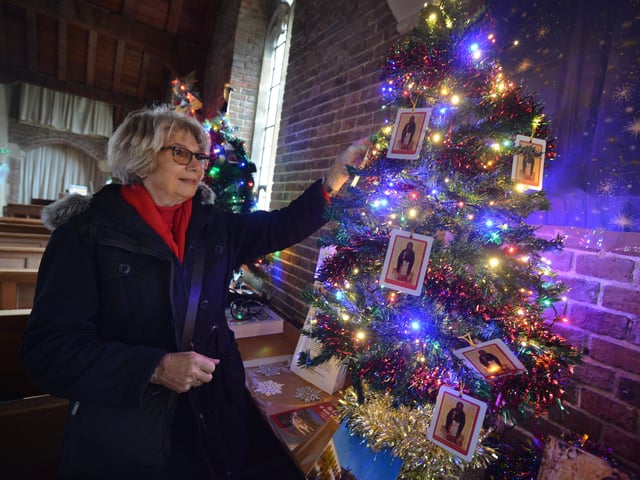 Christmas Tree Festival 2023 at St Michael and All Angels, Glassenbury Drive, Bexhill. This year's theme is Saints.