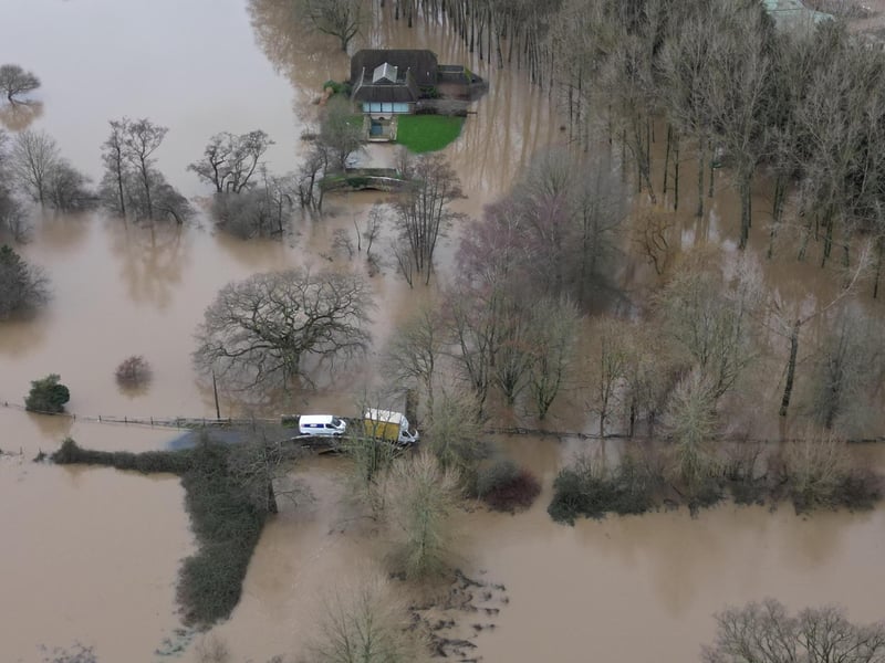 West Sussex Fire & Rescue Service said they rescued two people from floodwater in Selham Road, Lodsworth, at 10.33am on Friday, January 5