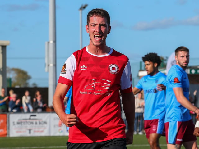 Action from Eastbourne Borough v Weymouth in the National League South:Eastbourne Borough v Weymouth