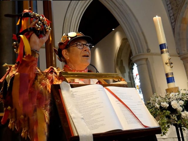 Martin Frost, spokesperson for SVM, speaking at St Andrew's Church, West Tarring. Picture by birdclick.co.uk