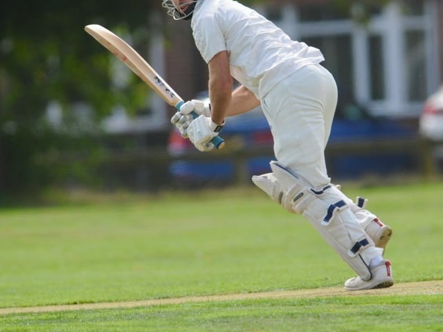Action between Broadwater CC and Goring CC in Division 4 West of the Sussex Cricket League