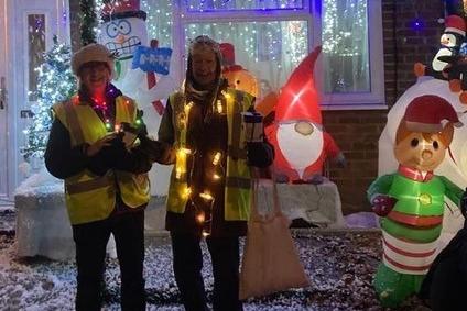 Club members had fun doing the Christmas collections around Shoreham