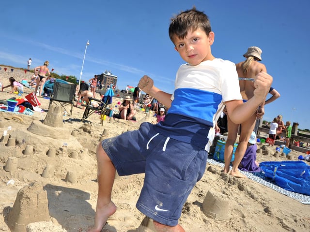 Littlehampton sandcastle competition. Pic S Robards SR2208091