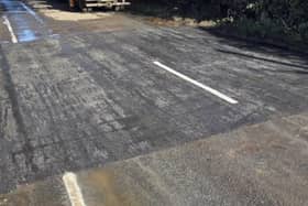 Repairs to the B2201 Chichester Road near Donnington have been completed following the discovery of two large potholes and a water leak. Picture: West Sussex Highways