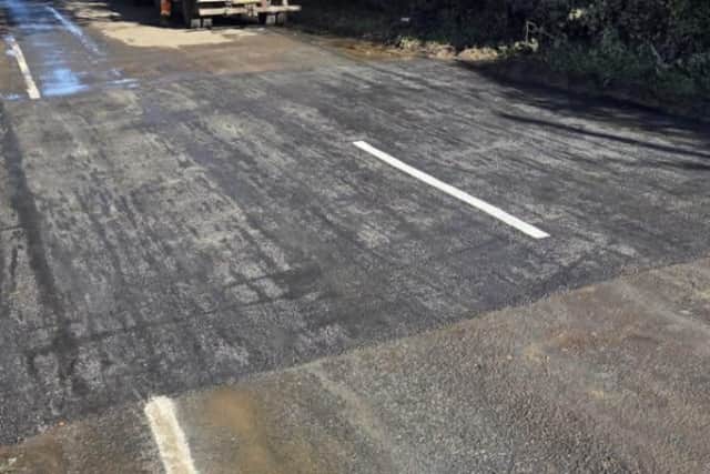 Repairs to the B2201 Chichester Road near Donnington have been completed following the discovery of two large potholes and a water leak. Picture: West Sussex Highways