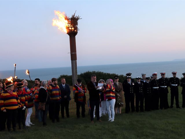 D-Day Beacon lighting at Hastings