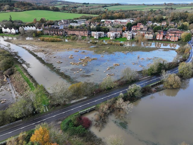 Flooding at fields near Pulborough on Tuesday, November 14