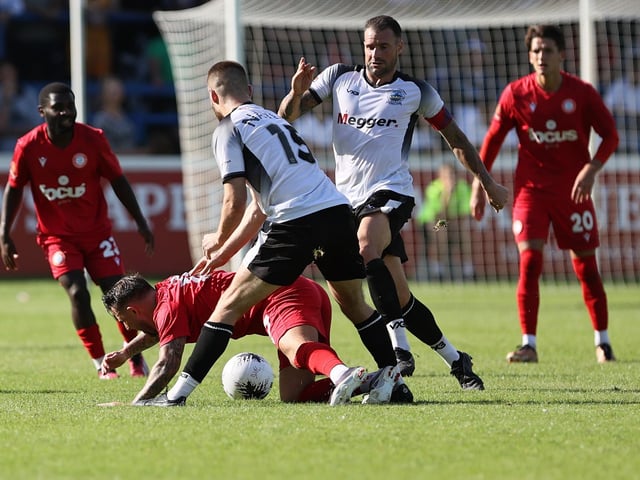 Action from Worthing's win at Dover in National League South