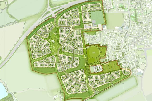 Illustrative layout of the 1,300 homes at Tangmere. (Image: Countryside Properties)