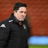 Horsham Manager Dominic Di Paola ahead of the Emirates FA Cup First Round match between Barnsley and Horsham at Oakwell Stadium.(Photo by Ben Roberts Photo/Getty Images)