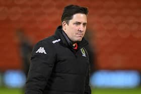 Horsham Manager Dominic Di Paola ahead of the Emirates FA Cup First Round match between Barnsley and Horsham at Oakwell Stadium.(Photo by Ben Roberts Photo/Getty Images)