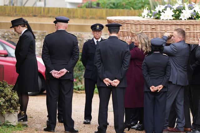 RSPCA colleagues from across the country turned up to pay their respects at Mike’s funeral. Photo: Eddie Mitchell