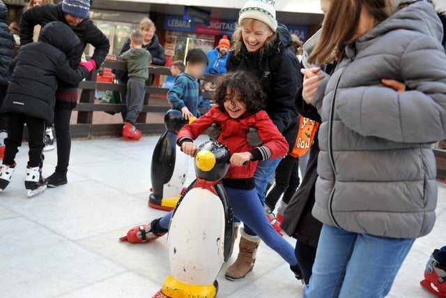 A Christmas ice rink opened outside the Help Point in Church Walk, Burgess Hill, on Wednesday, December 20