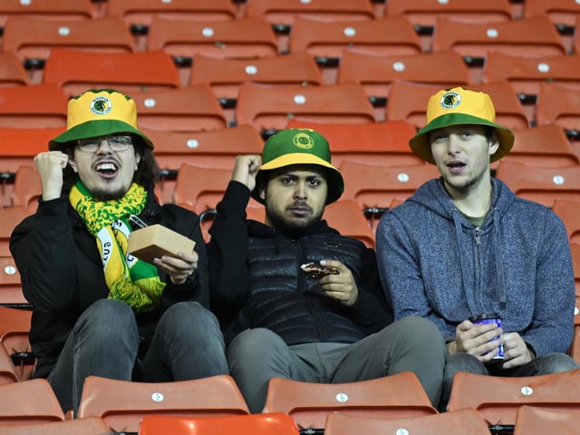 Horsham fans arriving ahead of the Emirates FA Cup First Round match between Barnsley and Horsham at Oakwell Stadium.