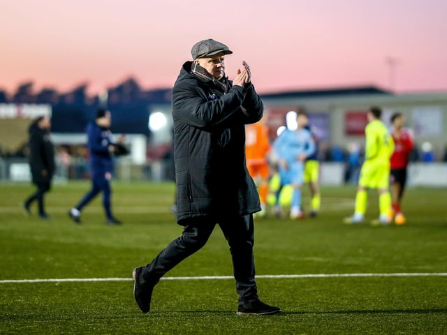 Action from Eastbourne Borough's win over Hungerford Town in the National League South