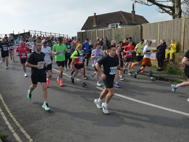Action in the 2026 Hastings Half Marathon