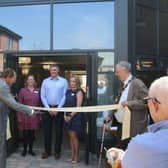 Fred Dinenage cuts the ribbon