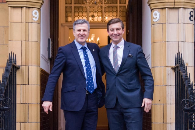 Ilir Kapiti, Ambassador of the Republic of Kosovo to the United Kingdom of Great Britain and Northern Ireland with Stuart Bennett, head of sales at Beauchamp Estates. Picture from Beauchamp Estates