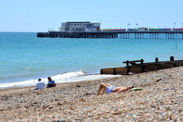 Worthing is great for a traditional day at the seaside, soaking up the sun, exploring the rock pools and swimming in the sea.