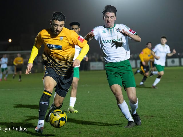 Action from Littlehampton Town's win over Bognor Regis Town in the Sussex Senior Cup