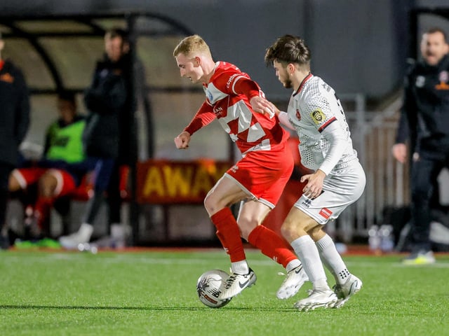 Action from Eastbourne Borough's 0-0 draw at Truro City