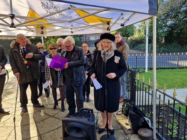 Dignitaries, school pupils and religious representatives commemorated National Holocaust Memorial Day at the War Memorial in Muster Green on Friday, January 26