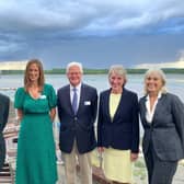 Fighting fund is launched to protect Chichester Harbour. l-r Nigel Atkinson, Lord Lieutenant of Hampshire, Nicky Horter and John Nelson from Chichester Harbour Trust, Dame Susan Pyper, Lord Lieutenant of West Sussex, and the Duchess of Norfolk.