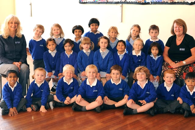 New reception pupils at St Joseph's Catholic Primary School, Haywards Heath, in 2010