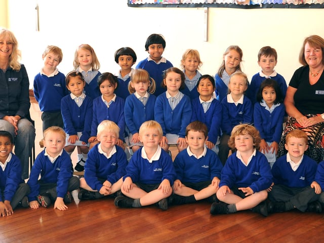 New reception pupils at St Joseph's Catholic Primary School, Haywards Heath, in 2010