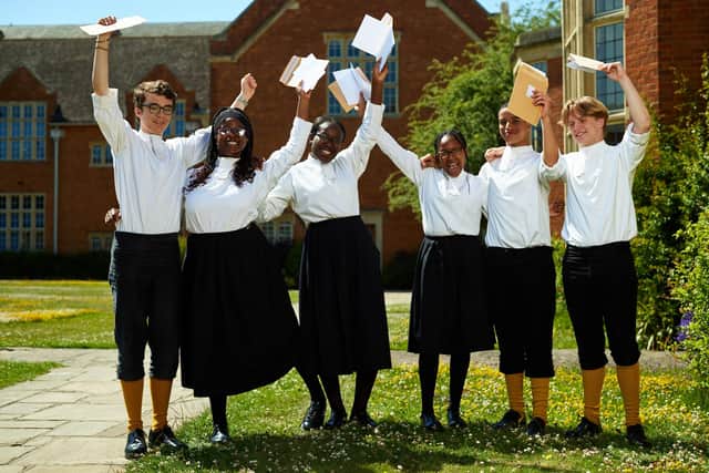 Students at Christ's Hospital School near Horsham are celebrating stellar GCSE results