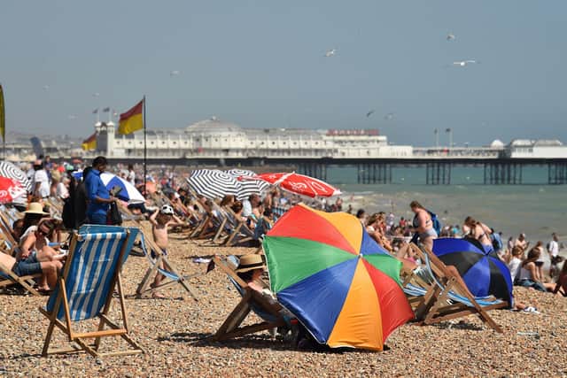Temperatures are forecast to soar in Sussex over the next few days and the Met Office has issued an amber weather warning for the region. Picture by GLYN KIRK/AFP via Getty Images