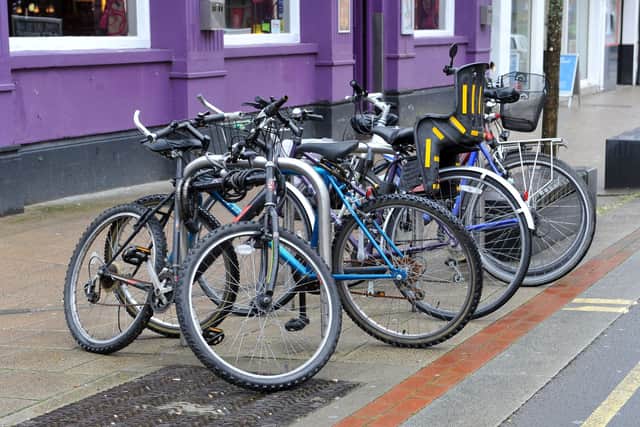 Bicycles parked in Worthing