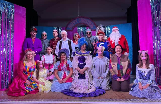 The cast of the Spotlight Players Xmas Pantomime, "Trouble in Storyland".
