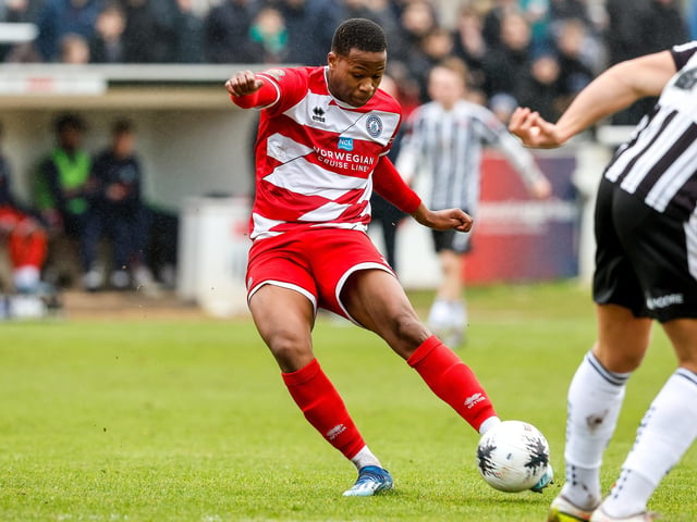 Action from Eastbourne Borough's visit to Bath City in National League South