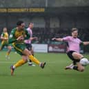 Horsham FC edged out Walton & Hersham 1-0 on a wet and windy afternoon at the Fusion Aviation Community Stadium