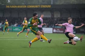 Horsham FC edged out Walton & Hersham 1-0 on a wet and windy afternoon at the Fusion Aviation Community Stadium